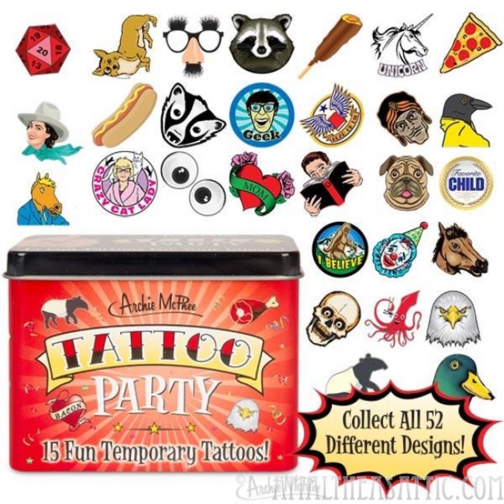 Tattoo Party In A Tin Fun Gift
